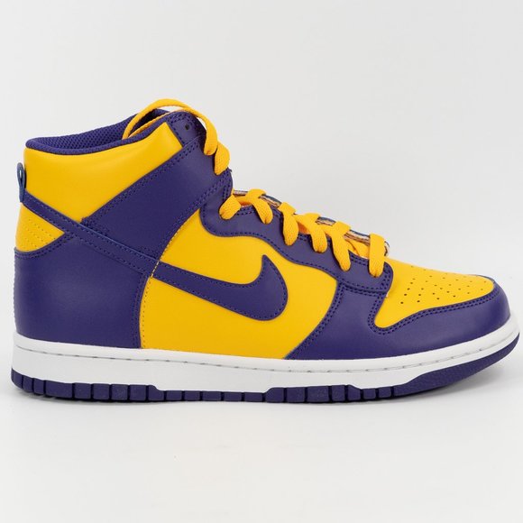Nike Dunk High GS 'Lakers' DZ4454-500 size 6 Youth 7.5 Women - Picture 2 of 9